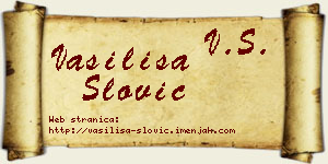 Vasilisa Slović vizit kartica